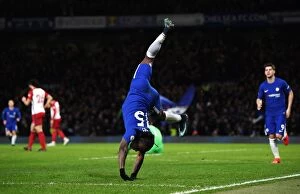 Images Dated 12th February 2018: Victor Moses Scores Chelsea's Second Goal Against West Bromwich Albion in Premier League 2018