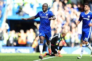 Images Dated 15th October 2016: Victor Moses Triple Strike: Chelsea's Thrilling Victory Over Leicester City (Premier League)