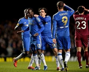 Images Dated 4th April 2013: Victor Moses Triumph: Chelsea's Second Goal in Europa League Quarterfinal vs Rubin Kazan (April 4)
