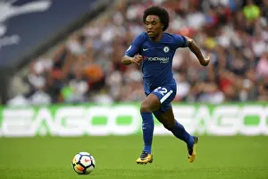 Away Prints: Willian in Action: Premier League Showdown - Tottenham vs. Chelsea