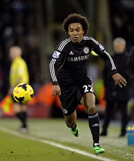 Images Dated 11th February 2014: Willian at The Hawthorns: Chelsea's Victory Over West Bromwich Albion