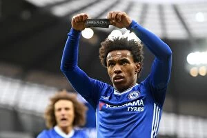 Man City Collection: Willian Scores for Chelsea, Honors Chapecoense Victims in Emotional Manchester Derby