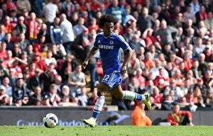 Images Dated 27th April 2014: Willian Scores Chelsea's Second Goal: Liverpool vs. Chelsea, Barclays Premier League