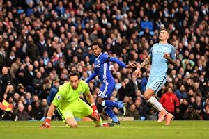 Man City Collection: Willian Scores Chelsea's Second Goal vs. Manchester City (December 2016)