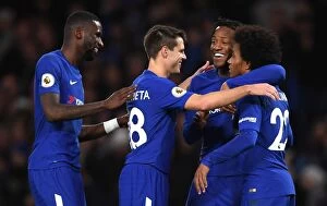 Home Collection: Willian Scores Penalty: Chelsea Crush Stoke City 4-2 in Premier League