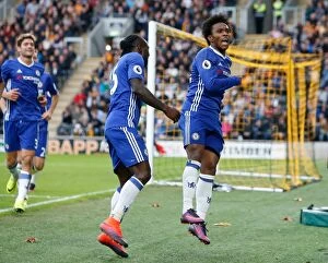 Images Dated 1st October 2016: Willian's Strike: Chelsea's First Goal at Hull City