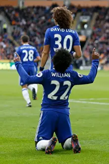 Willian's Strike: Chelsea's Historic Goal at Hull's KCOM Stadium, Premier League