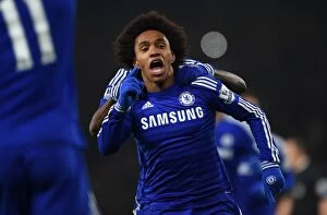 Chelsea v Watford 4th January 2015 Collection: Willian's Thrilling First Goal: Chelsea vs. Watford in FA Cup (January 4, 2015)