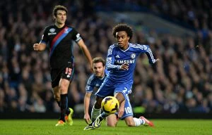 Images Dated 14th December 2013: Willian's Thrilling Performance: Chelsea vs. Crystal Palace, Barclays Premier League